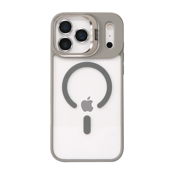 BFS  Apple iPhone 17 Pro Max Remim Lensli Magsafe Standlı Kapak - Titan Gri