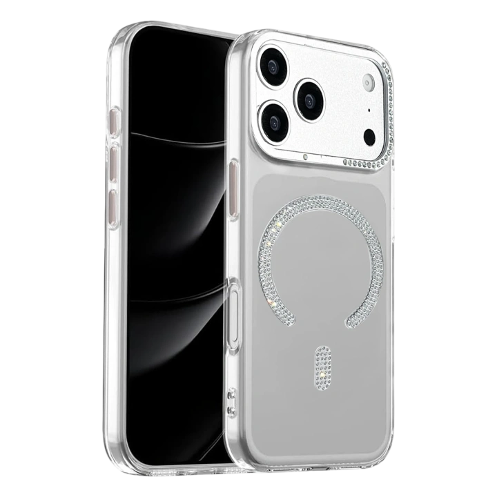 BFS  Apple iPhone 17 Pro Max Tash Diamond Magsafe Kapak - Beyaz