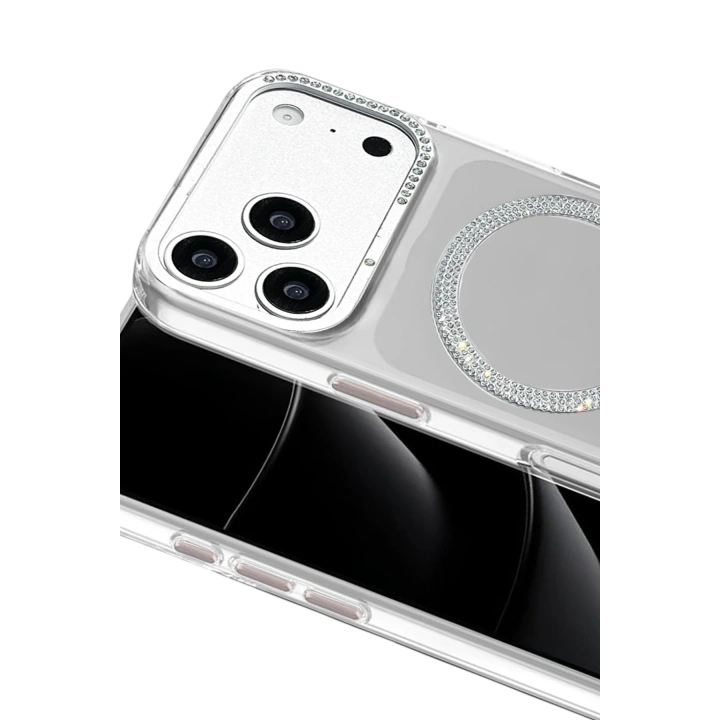 BFS  Apple iPhone 17 Pro Max Tash Diamond Magsafe Kapak - Beyaz