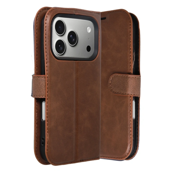 BFS  Apple iPhone 17 Pro Max Trend S Plus Kapaklı Kılıf - Taba