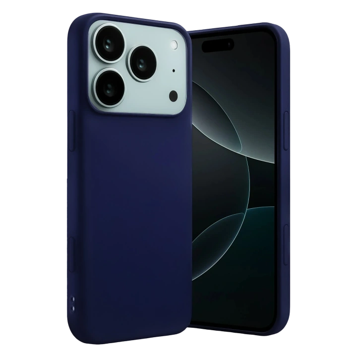 BFS  Apple iPhone 17 Pro Nano içi Kadife Silikon - Lacivert