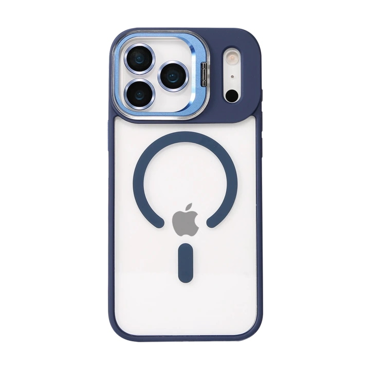 BFS  Apple iPhone 17 Pro Remim Lensli Magsafe Standlı Kapak - Lacivert