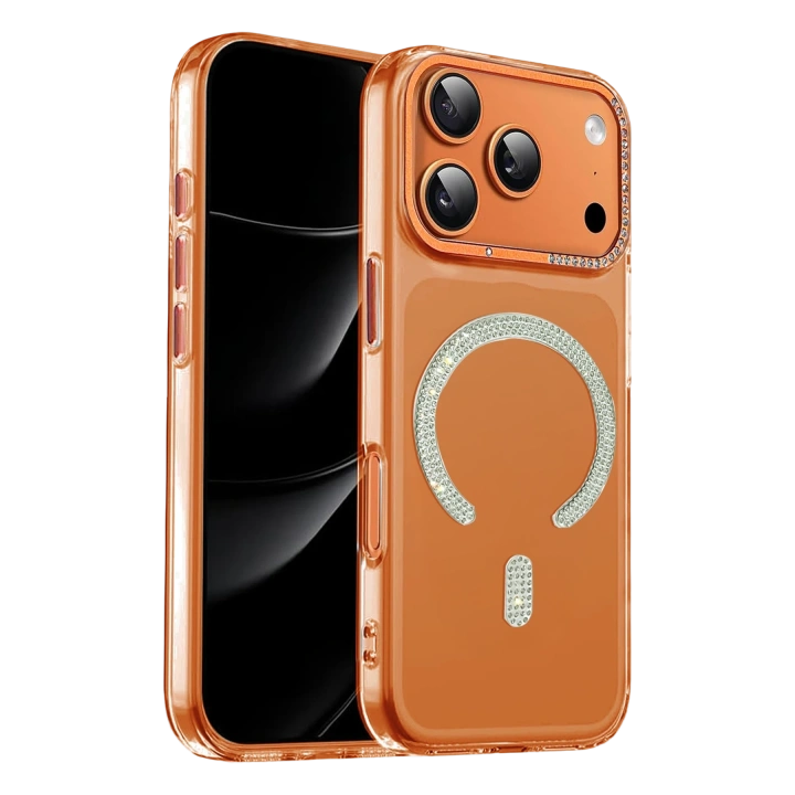 BFS  Apple iPhone 17 Pro Tash Diamond Magsafe Kapak - Turuncu