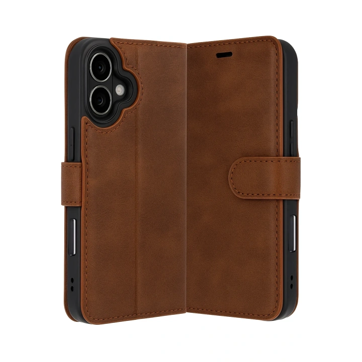 BFS  Apple iPhone 17 Trend S Plus Kapaklı Kılıf - Taba