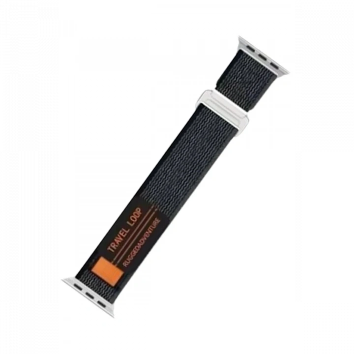 BFS  Apple Watch 38mm Alice Kumaş Kordon - Siyah-Gri