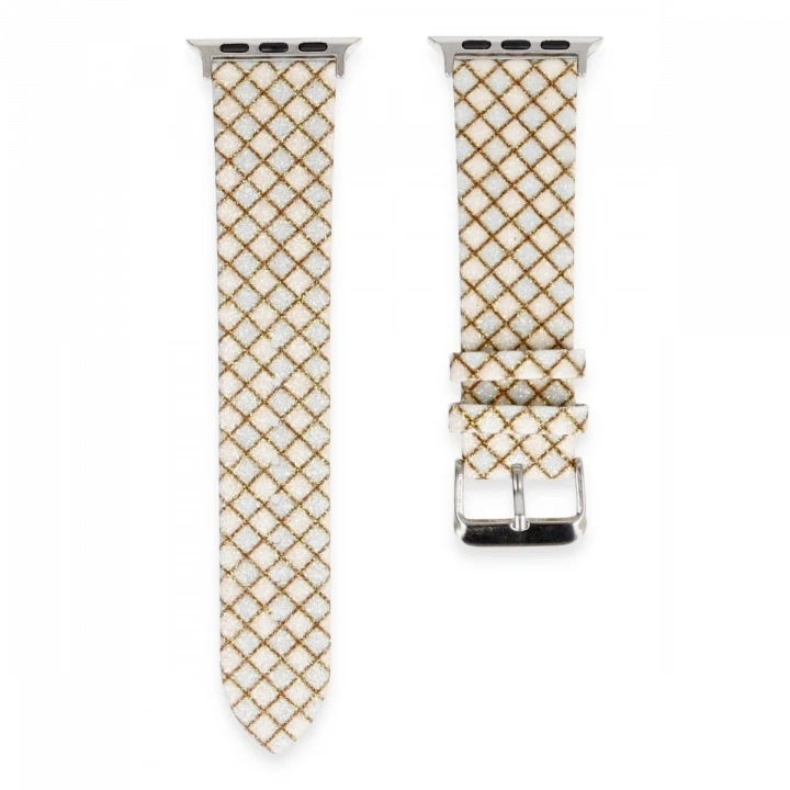 BFS  Apple Watch 38mm Karo Motif Kordon - Mavi