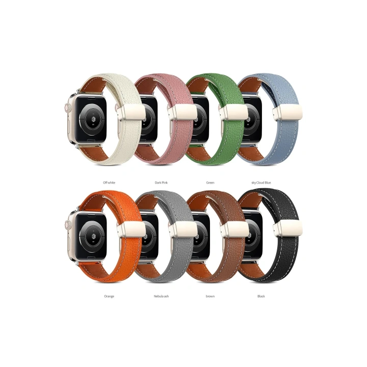BFS  Apple Watch 38mm KR414 Daks Deri Kordon - Lacivert