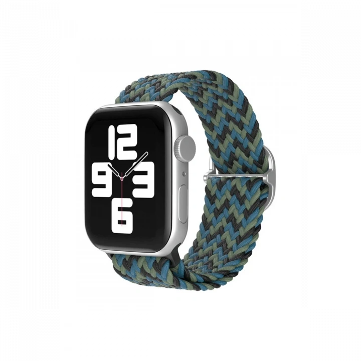 BFS  Apple Watch 38mm Star Kordon - Zigzag Mavi-Yeşil