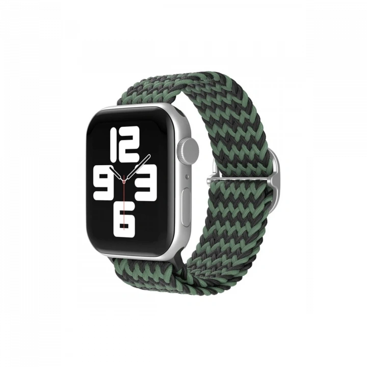 BFS  Apple Watch 38mm Star Kordon - Zigzag Yeşil-Siyah