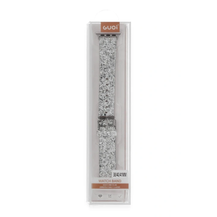 BFS  Apple Watch 38mm Starry Taşlı Kordon - Gümüş