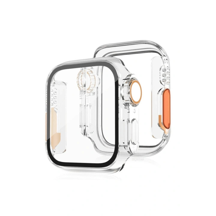 BFS  Apple Watch 40mm Watch 49mm Kasa Dönüştürücü ve Ekran Koruyucu - Şeffaf