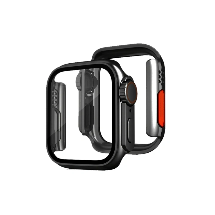 BFS  Apple Watch 40mm Watch 49mm Kasa Dönüştürücü ve Ekran Koruyucu - Siyah