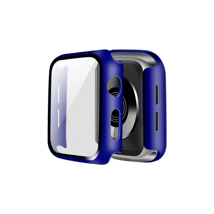 BFS  Apple Watch 41mm Camlı Kasa Ekran Koruyucu - Lacivert