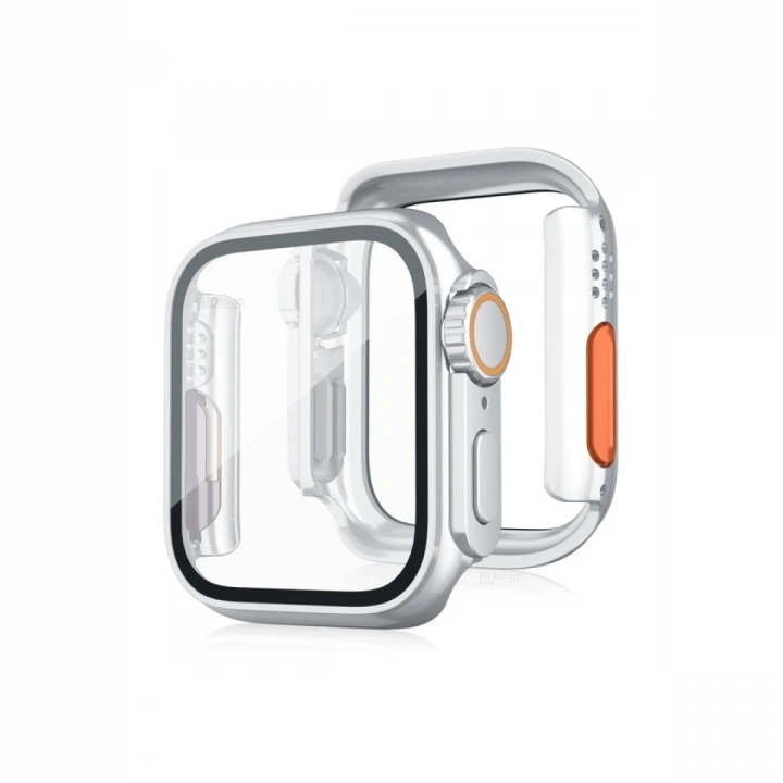 BFS  Apple Watch 41mm Watch 49mm Kasa Dönüştürücü ve Ekran Koruyucu - Gümüş