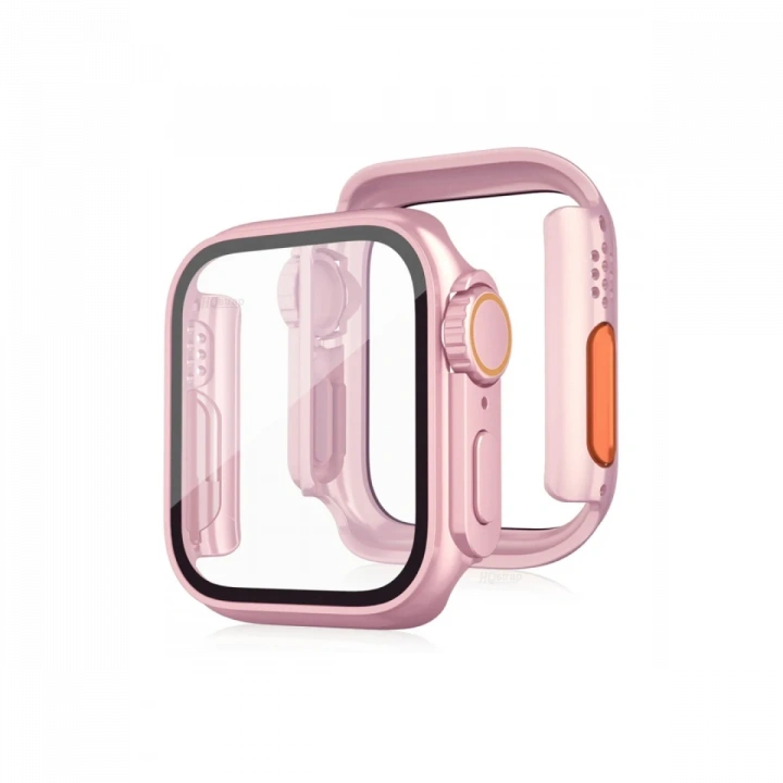 BFS  Apple Watch 41mm Watch 49mm Kasa Dönüştürücü ve Ekran Koruyucu - Rose Gold