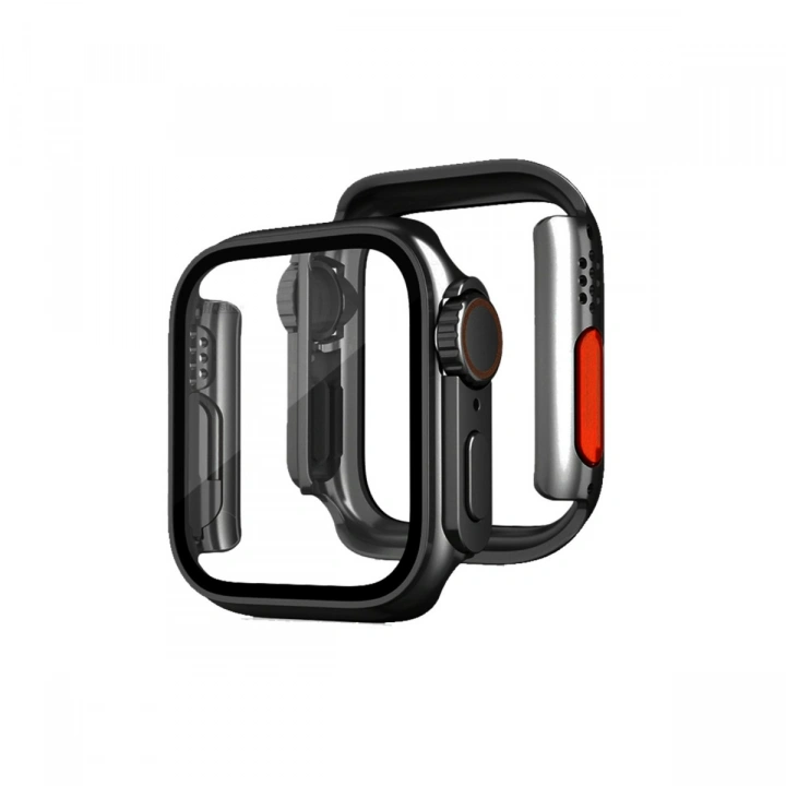 BFS  Apple Watch 41mm Watch 49mm Kasa Dönüştürücü ve Ekran Koruyucu - Siyah