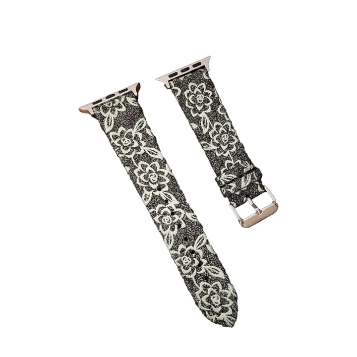 BFS  Apple Watch 42mm Creeper Desenli Kordon - Siyah