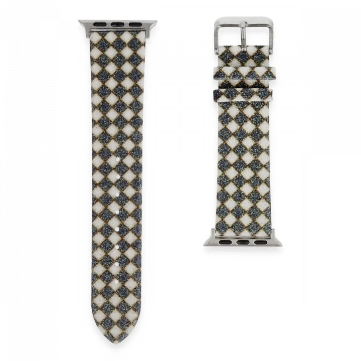 BFS  Apple Watch 42mm Karo Motif Kordon - Siyah