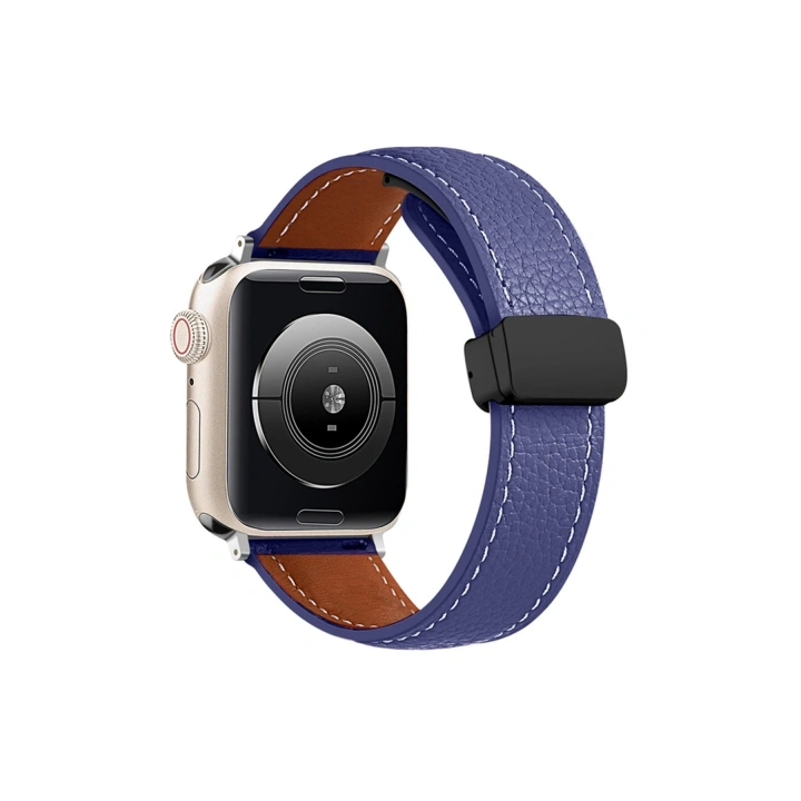 BFS  Apple Watch 42mm KR414 Daks Deri Kordon - Lacivert
