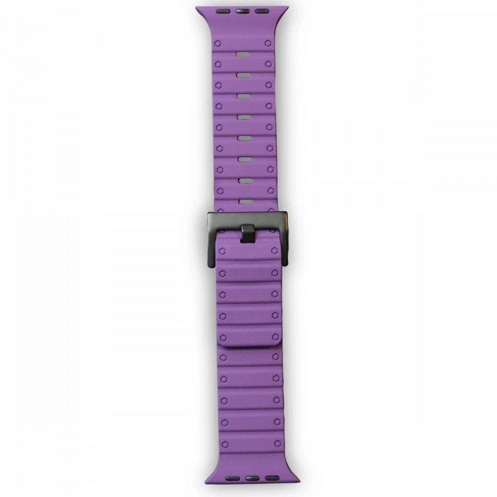 BFS  Apple Watch 42mm Magnus Mıknatıslı Silikon Kordon - Mor