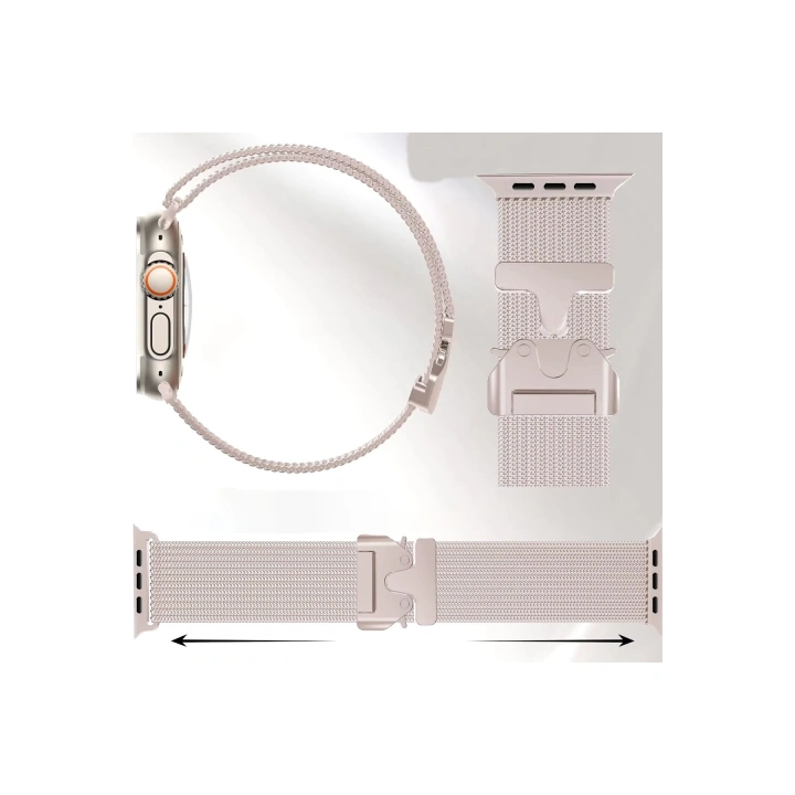 BFS  Apple Watch 42mm Milano Metal Kordon - Siyah