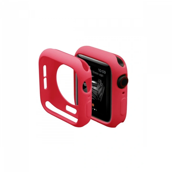 BFS  Apple Watch 42mm Silikon Alt Kasa - Kırmızı