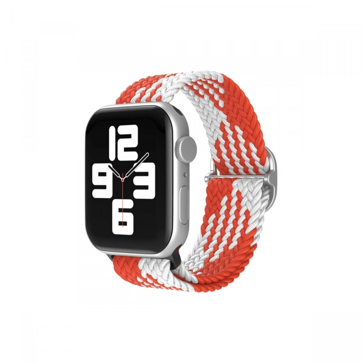 BFS  Apple Watch 42mm Star Kordon - Beyaz-Kırmızı