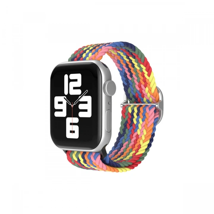 BFS  Apple Watch 42mm Star Kordon - Siyah-Kırmızı-Sarı