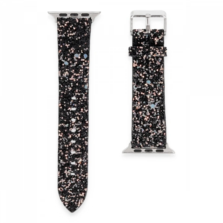 BFS  Apple Watch 42mm Starry Taşlı Kordon - Siyah