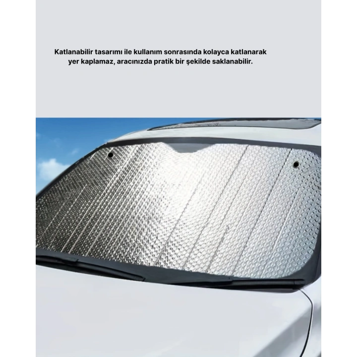 BFS Araba Güneşliği Alüminyum Yansıtıcı Yüzeyle Etkili Isı Koruması