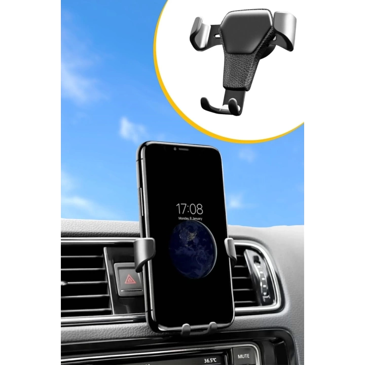BFS   Araç İçi Klima Izgarasına Takılabilen Plastik Oto Telefon Tutucu Gravity