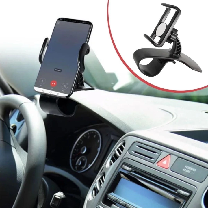 BFS  Araç İçi Konsola Takılan Döner Başlıklı Telefon Kıskacı Telefon Tutucu
