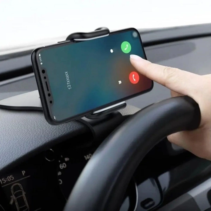 BFS  Araç İçi Konsola Takılan Döner Başlıklı Telefon Kıskacı Telefon Tutucu
