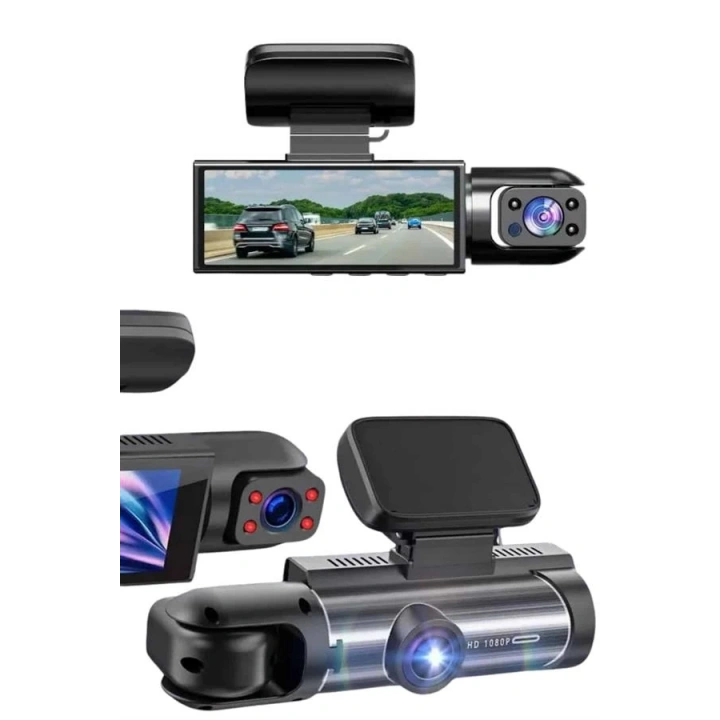 BFS Araç Kamerası Black Box Çift Kameralı Ekranlı Full HD Sürüş Kamerası