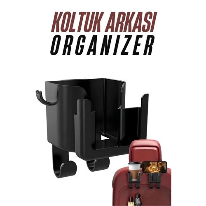 BFS  Araç Koltuk Arkası Organizer Bardak Telefon Tutucu