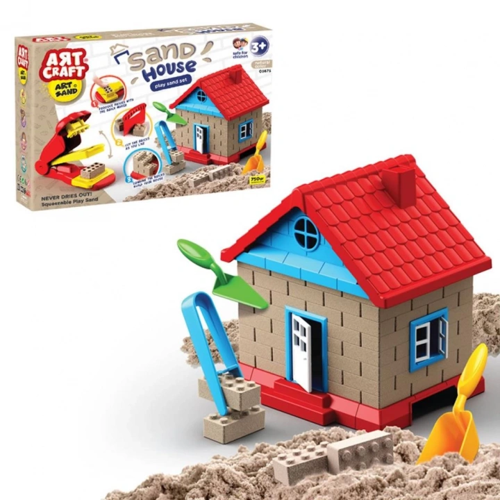 BFS   Art Craft İnşaat Kinetik Kum Ev Seti 750 Gr.
