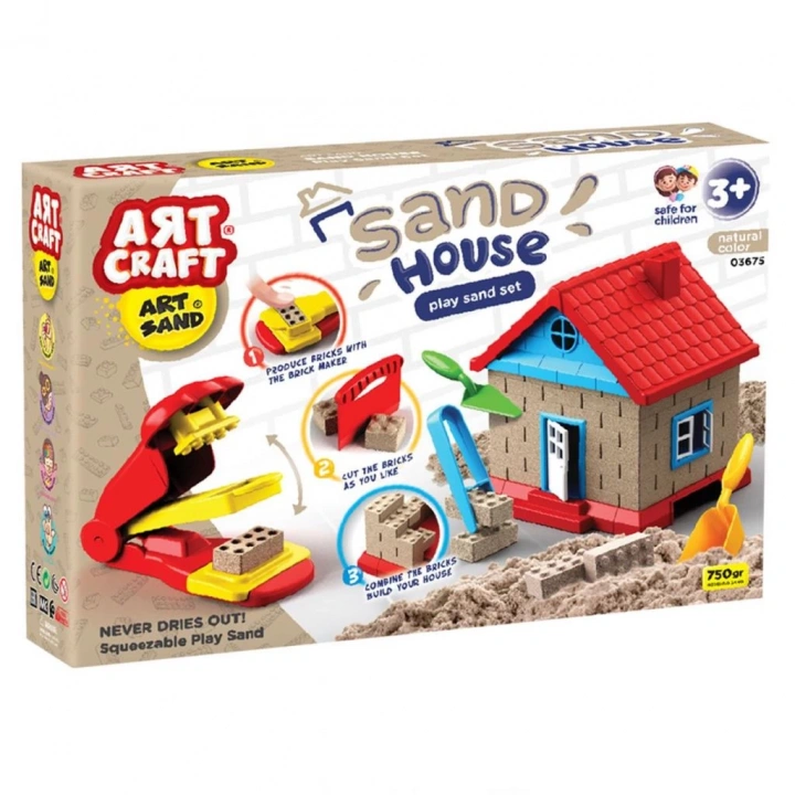 BFS   Art Craft İnşaat Kinetik Kum Ev Seti 750 Gr.