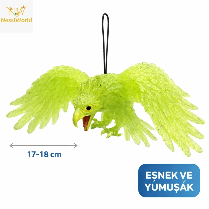 BFS Asılabilir Lateks Kartal Dekor Süsü Yeşil 17-18 cm
