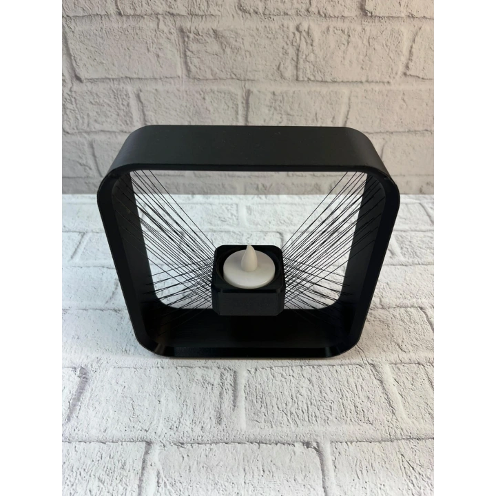 BFS Askılı Kare Mumluk Duvar Dekoru Loş Salon ve Modern Mekanlar