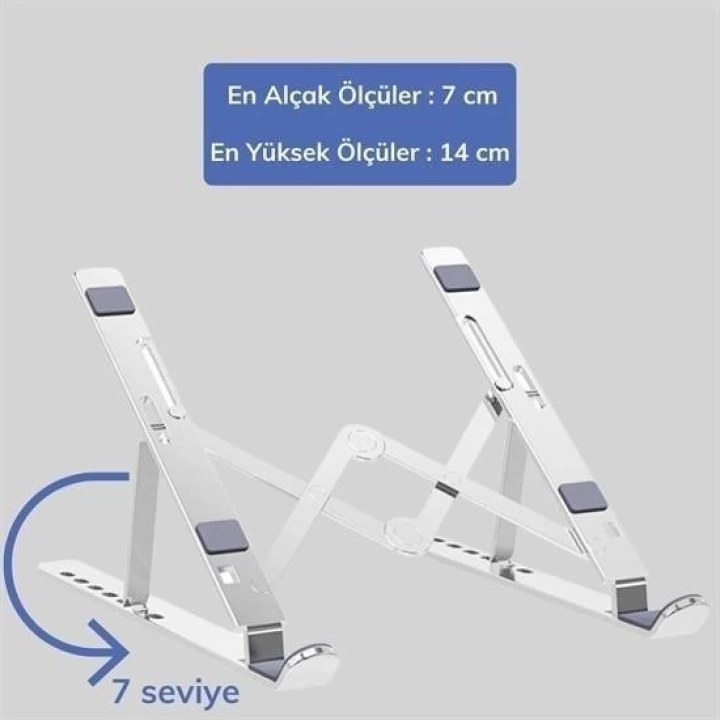 BFS  Ayarlanabilir Dizüstü Destek Tabanı Tamamen Katlanabilir Taşınabilir Laptop Yükseltici