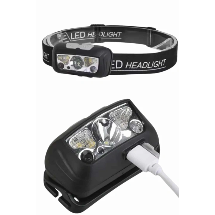 BFS Ayarlanabilir Kafa Lambası Type-C Şarjlı Kompakt Kamp Lambası