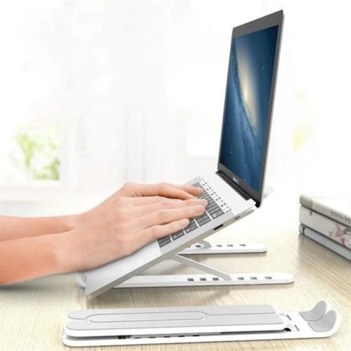 BFS  Ayarlanabilir Plastik Dizüstü Destek Tabanı Katlanabilir Taşınabilir Laptop Sehpası Yükselti