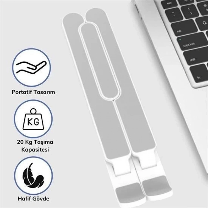BFS  Ayarlanabilir Plastik Dizüstü Destek Tabanı Katlanabilir Taşınabilir Laptop Sehpası Yükselti
