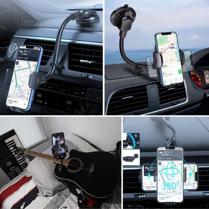 BFS  Ayarlanabilir Vakum Kilitli Cam Ve Torpidoya Takılabilen Telefon Tutucu