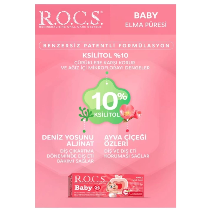 BFS    .Baby Diş Macunu 35ml 0-3 Yaş Elma