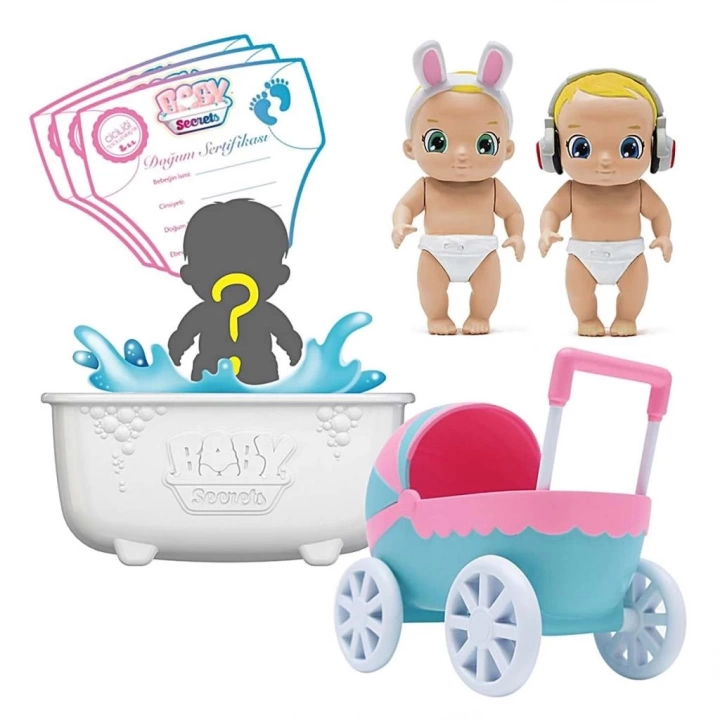 BFS   Baby Secrets Sürpriz Figür ve Bebek Arabası Seti