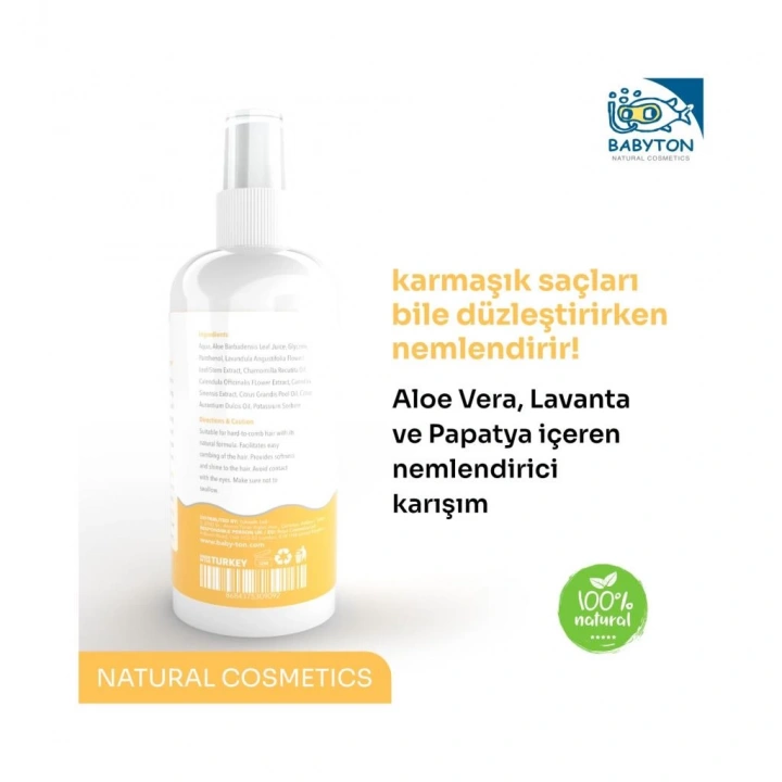 BFS   Babyton Bebek ve Çocuklar İçin Kolay Tarama Saç Spreyi 200 ml