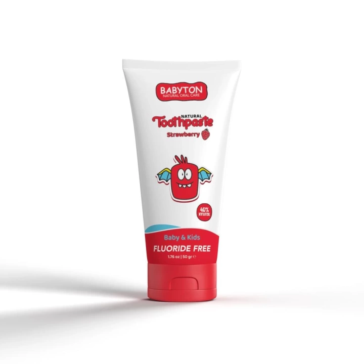 BFS   Babyton Organik Doğal Çilek Aromalı Diş Macunu 50 Gr