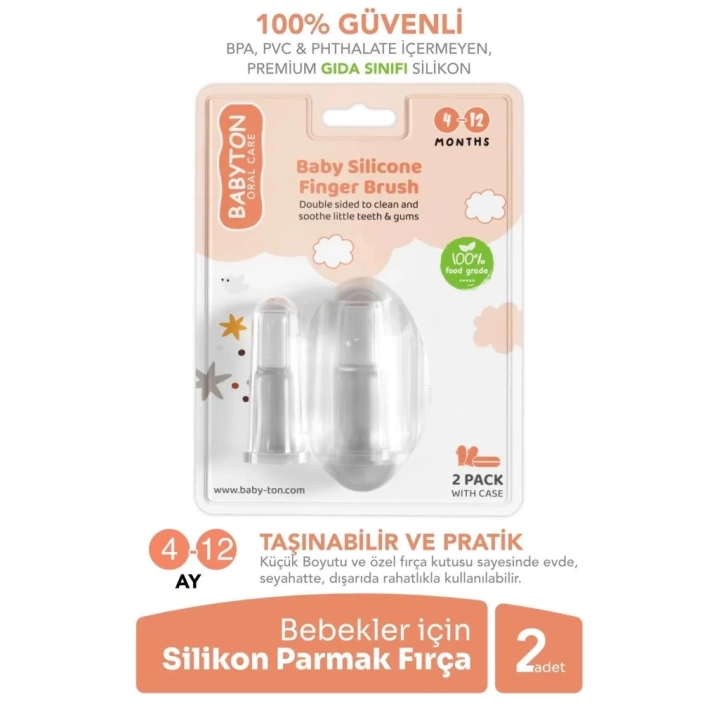 BFS   Babyton Silikon İkili Parmak Fırça