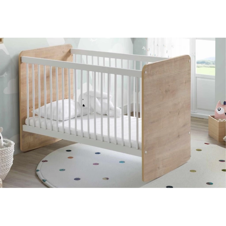 BFS   Babywhen Pratik Kademeli Sallanır Beşik 60x120 Ahşap